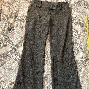 Boot cut dress pants.